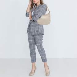 Pre Owned Furla Grey Leather Hobo