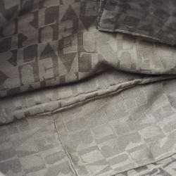 Pre Owned Furla Olive Green Croc Embossed Leather Flap Hobo