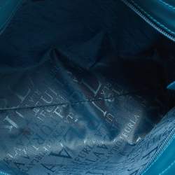 Pre Owned Furla Teal Leather Flap Tote