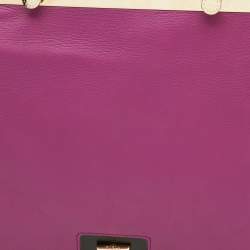 Furla Black/Pink Leather Cortina Top Handle Bag