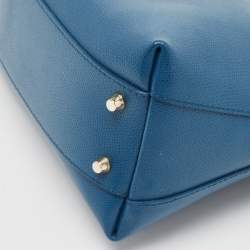 Pre Owned Furla Blue Leather Piper Dome Satchel