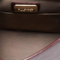 Furla Burgundy Leather Metropolis Top Handle Bag