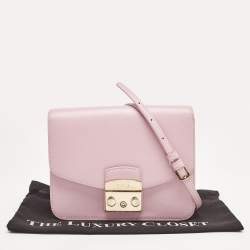Pre Owned Furla Lilac Leather Metropolis Shoulder Bag