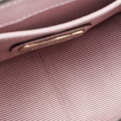 Pre Owned Furla Pink/Multicolor Bird Print Leather Mini Metropolis Crossbody Bag