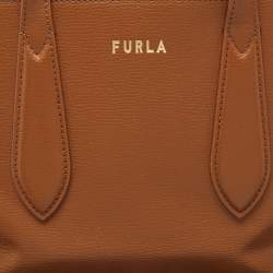 Pre Owned Furla Brown Leather Lavinia Medium Tote
