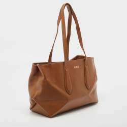 Pre Owned Furla Brown Leather Lavinia Medium Tote