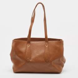 Pre Owned Furla Brown Leather Lavinia Medium Tote