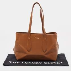 Pre Owned Furla Brown Leather Lavinia Medium Tote