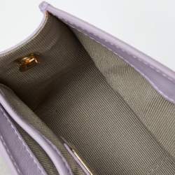 Pre Owned Furla Purple Leather Mini Metropolis Chain Bag