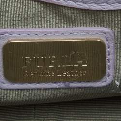 Pre Owned Furla Purple Leather Mini Metropolis Chain Bag