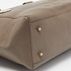Furla Taupe Leather Zip Tote