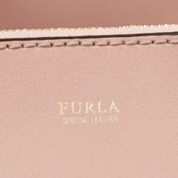 Pre Owned Furla Pink Leather Stacy Drawstring Bucket Bag