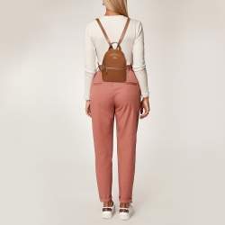 Furla Brown Leather Mini Backpack 