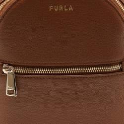 Furla Brown Leather Mini Backpack 