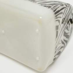 Furla Black/White Zebra Print Rubber Candy Satchel