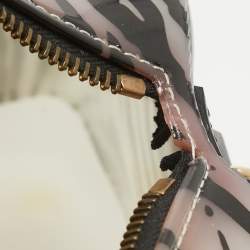Furla Black/White Zebra Print Rubber Candy Satchel