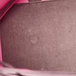 Furla Pink Leather Stacy Drawstring Bucket Bag