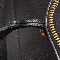 Pre Owned Furla Black Leather Piper Dome Satchel