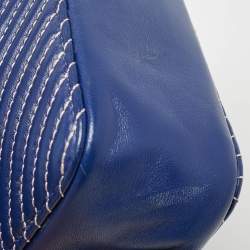 Pre Owned Furla Blue Quilted Leather Pop Star Shoulder Bag