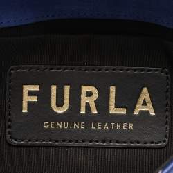 Pre Owned Furla Blue Quilted Leather Pop Star Shoulder Bag