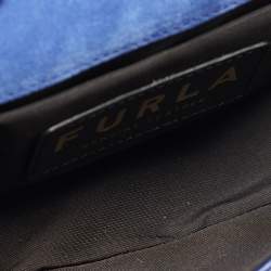 Pre Owned Furla Blue Quilted Leather Pop Star Shoulder Bag