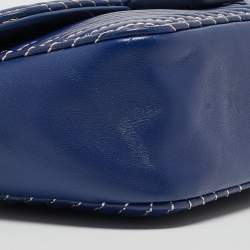 Pre Owned Furla Blue Quilted Leather Pop Star Shoulder Bag