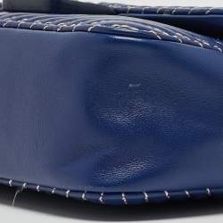 Pre Owned Furla Blue Quilted Leather Pop Star Shoulder Bag