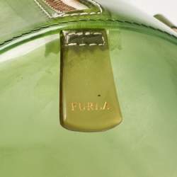 Pre Owned Furla Green Rubber Candy Satchel Bag