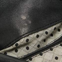 Furla Black Leather Chain Detail Hobo