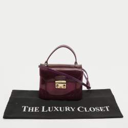 Pre Owned Furla Purple Rubber Mini Candy Bon Bon Crossbody Bag