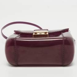 Pre Owned Furla Purple Rubber Mini Candy Bon Bon Crossbody Bag