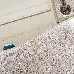 Pre Owned Furla Silver Leather Diana Shoulder Bag