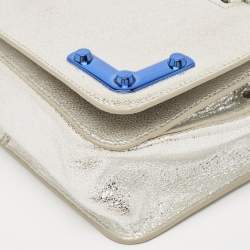 Pre Owned Furla Silver Leather Diana Shoulder Bag