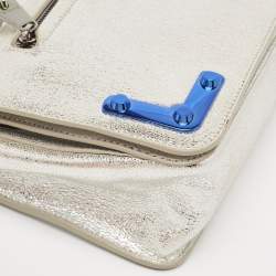 Pre Owned Furla Silver Leather Diana Shoulder Bag