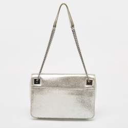 Pre Owned Furla Silver Leather Diana Shoulder Bag