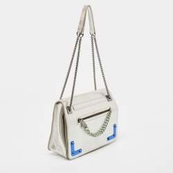 Pre Owned Furla Silver Leather Diana Shoulder Bag