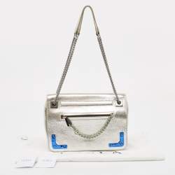 Pre Owned Furla Silver Leather Diana Shoulder Bag