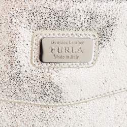 Pre Owned Furla Silver Leather Diana Shoulder Bag