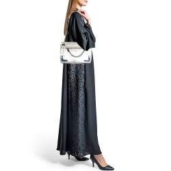 Pre Owned Furla Silver Leather Diana Shoulder Bag