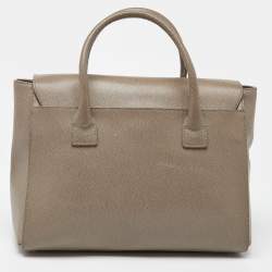 Pre Owned Furla Grey Leather Large Metropolis Tote