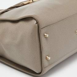 Pre Owned Furla Grey Leather Large Metropolis Tote