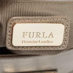 Pre Owned Furla Grey Leather Large Metropolis Tote