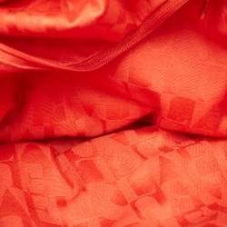 Pre Owned Furla Orange Pleated Leather Tote