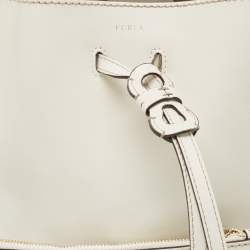 Pre Owned Furla Multicolor Leather and Jute Bucket Bag