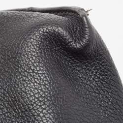 Furla Black Leather Ring Handle Baguette Bag