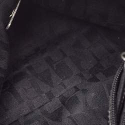 Furla Black Leather Ring Handle Baguette Bag