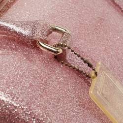 Furla Pink Glitter Rubber Medium Candy Satchel