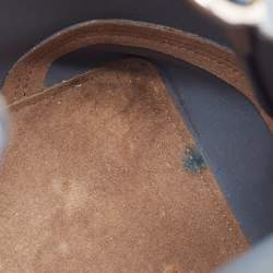Furla Navy Blue Leather Stacy Drawstring Bucket Bag
