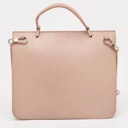 Furla Light Pink Leather Julia Top Handle Bag