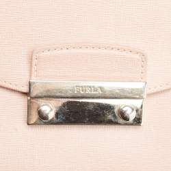 Furla Light Pink Leather Julia Top Handle Bag